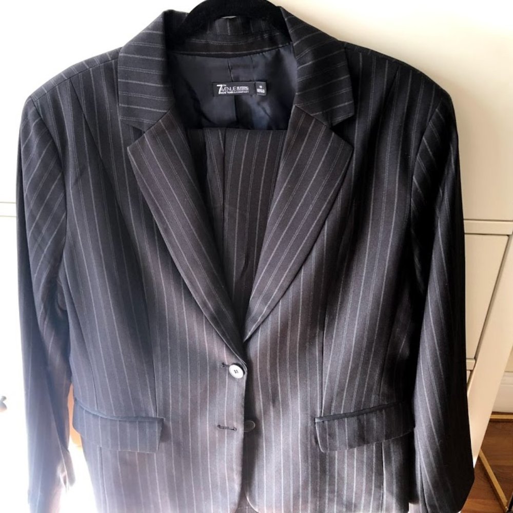 NY&Co Black Stripe Blazer Jacket